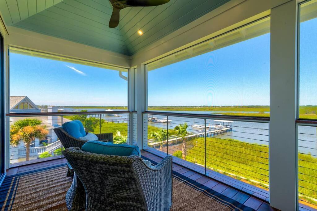 New Waterfront Home With Deep Water Dock Isle of Palms Exteriör bild