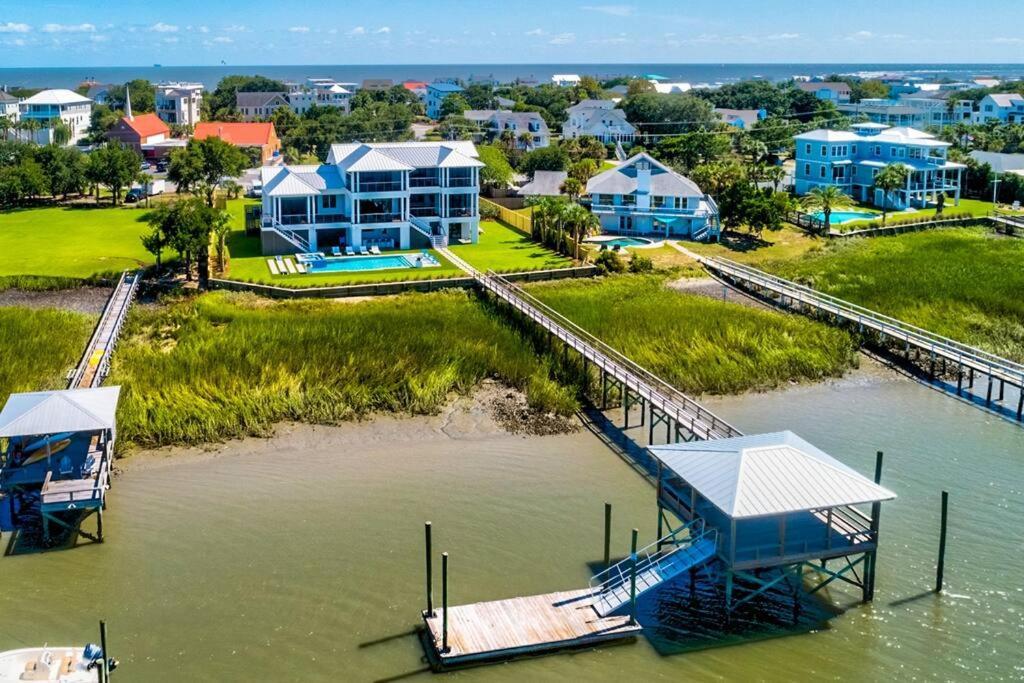 New Waterfront Home With Deep Water Dock Isle of Palms Exteriör bild