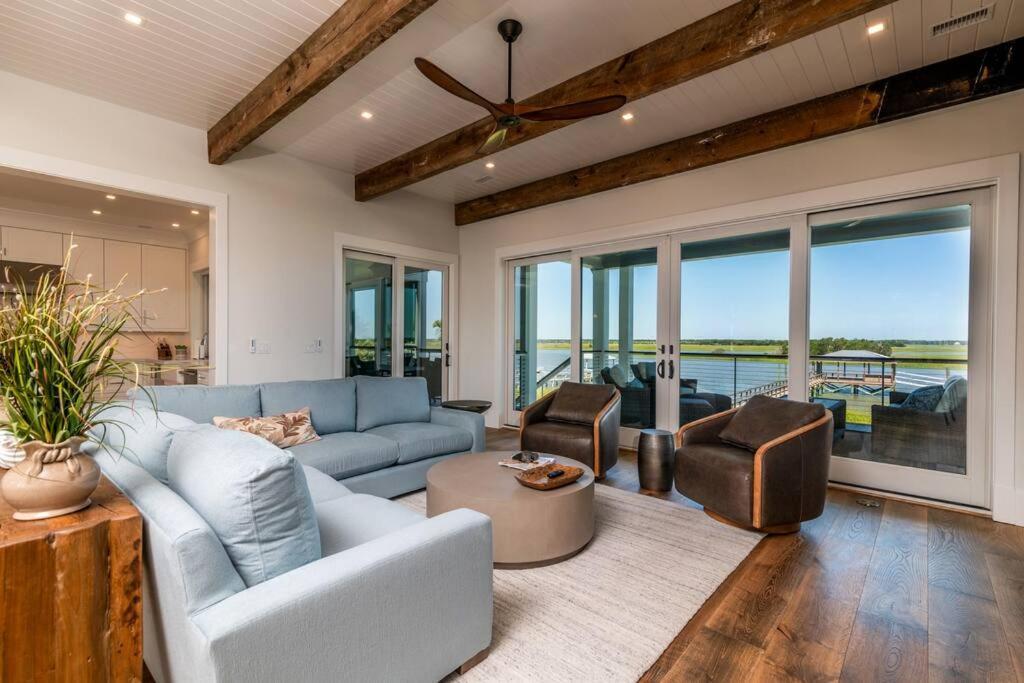 New Waterfront Home With Deep Water Dock Isle of Palms Exteriör bild