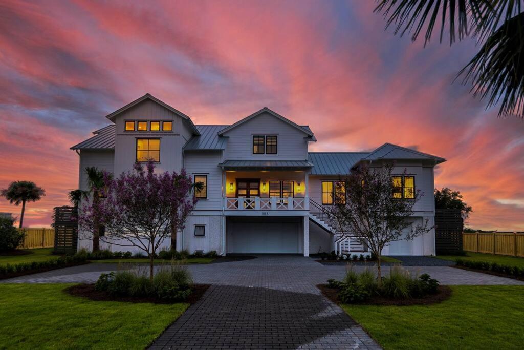 New Waterfront Home With Deep Water Dock Isle of Palms Exteriör bild
